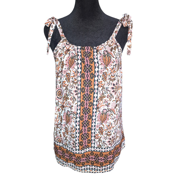 Jane & Delancey Sleeveless Floral Aztec Print Size Small Top - Picture 1 of 6